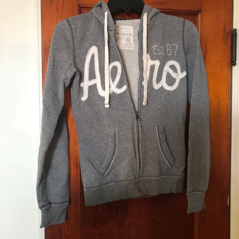 Gray Aeropostale zip up sweatshirt